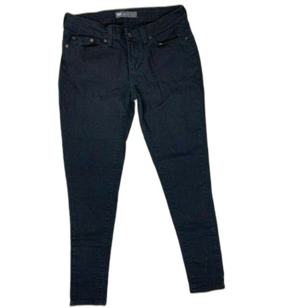 Levi Size 30x32 Womens Jeans Legging Black Skinny Stretch Mid Rise